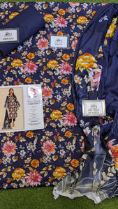 ✨ BINSAEED❤️  Bana Dora 3piece Unstitched Suit SUMMAER LAWN COLLECTION